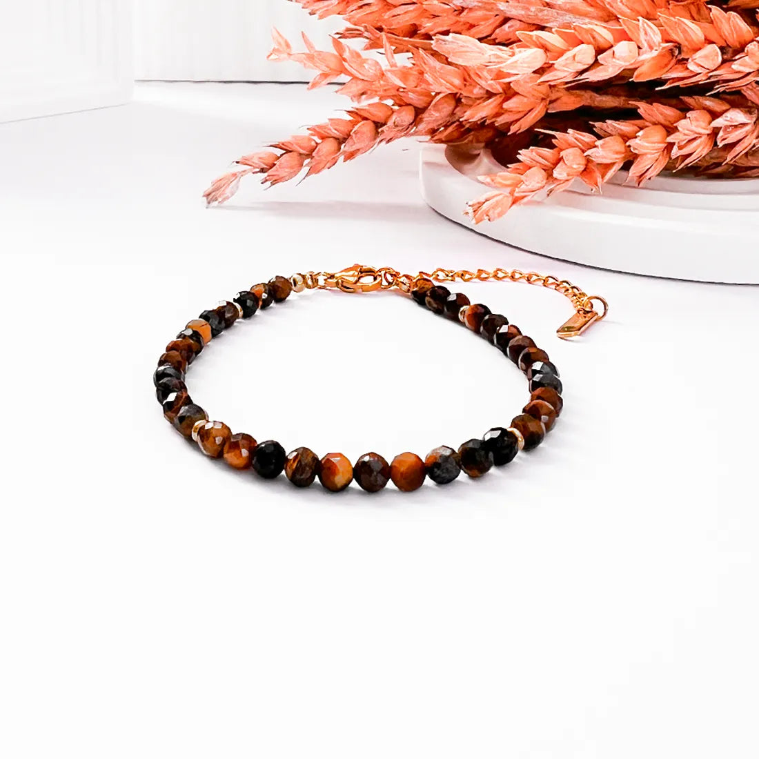 Aurora Tigerauge Facetten Armband