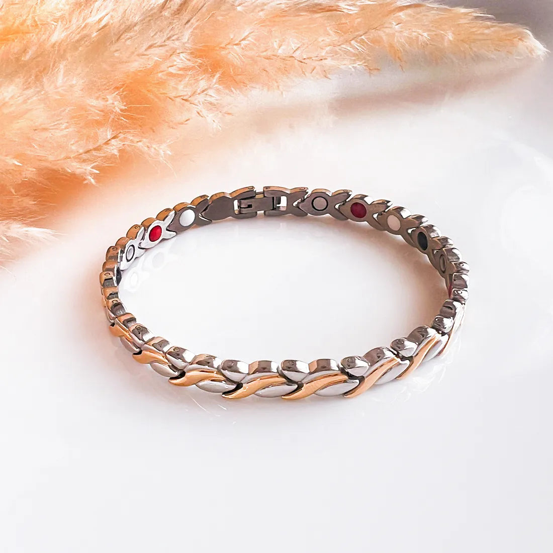 Positive Energy Edelstahl-Armband mit Magneten