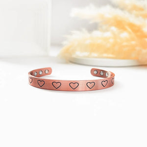 Radiant Hearts Kupferarmband mit Magneten