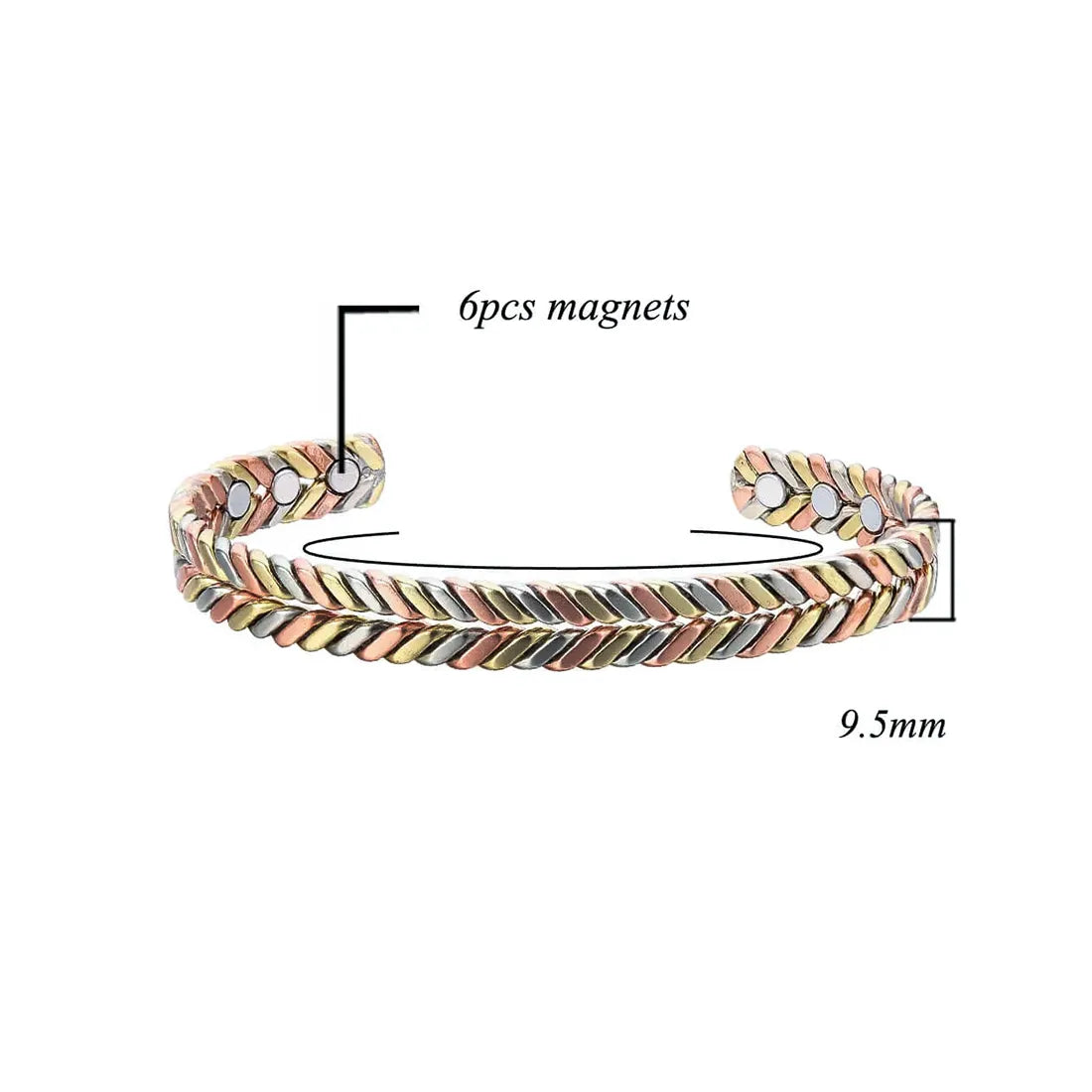 WellnessWave Kupferarmband mit Magneten