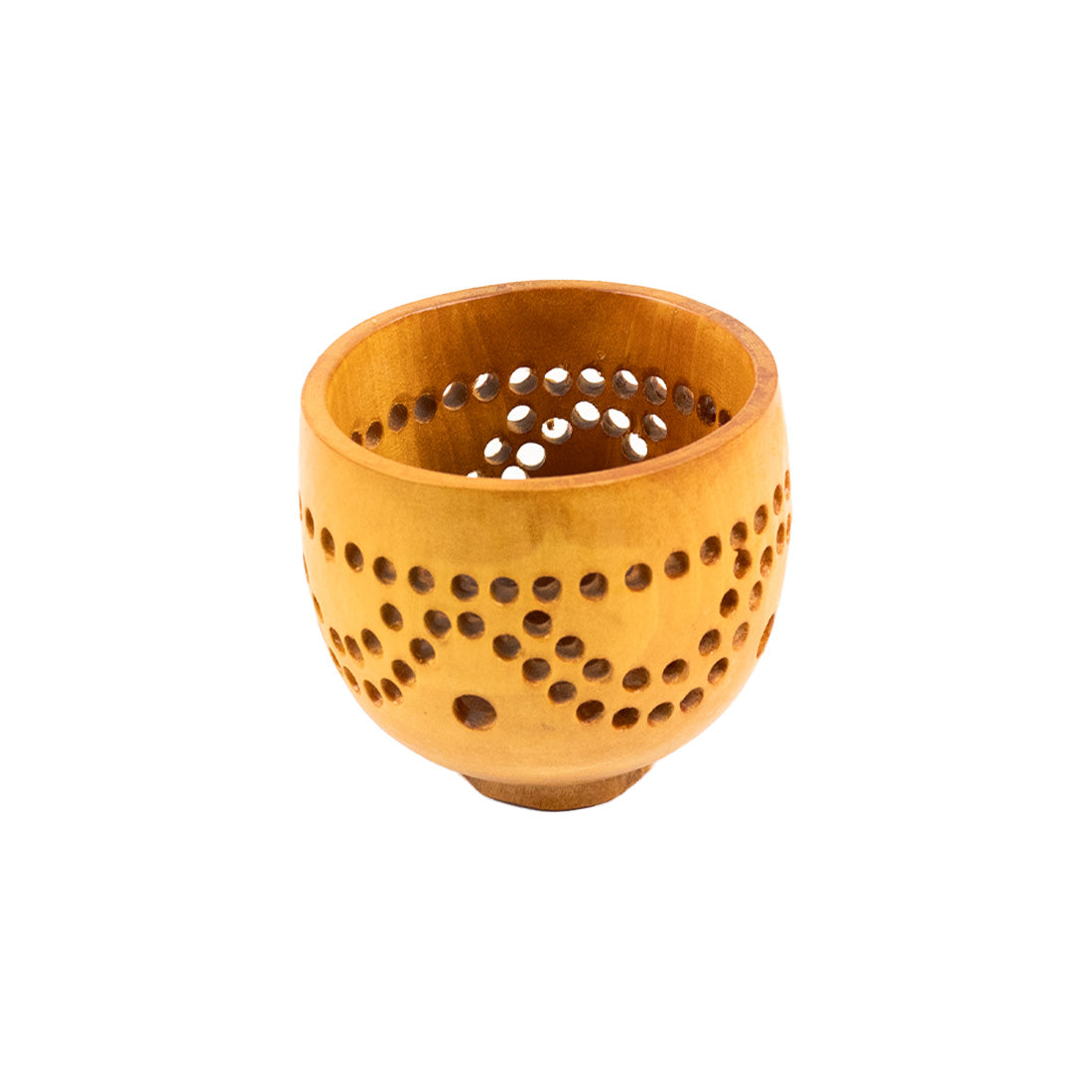 Burflower Handmade Wood Tealight Holder