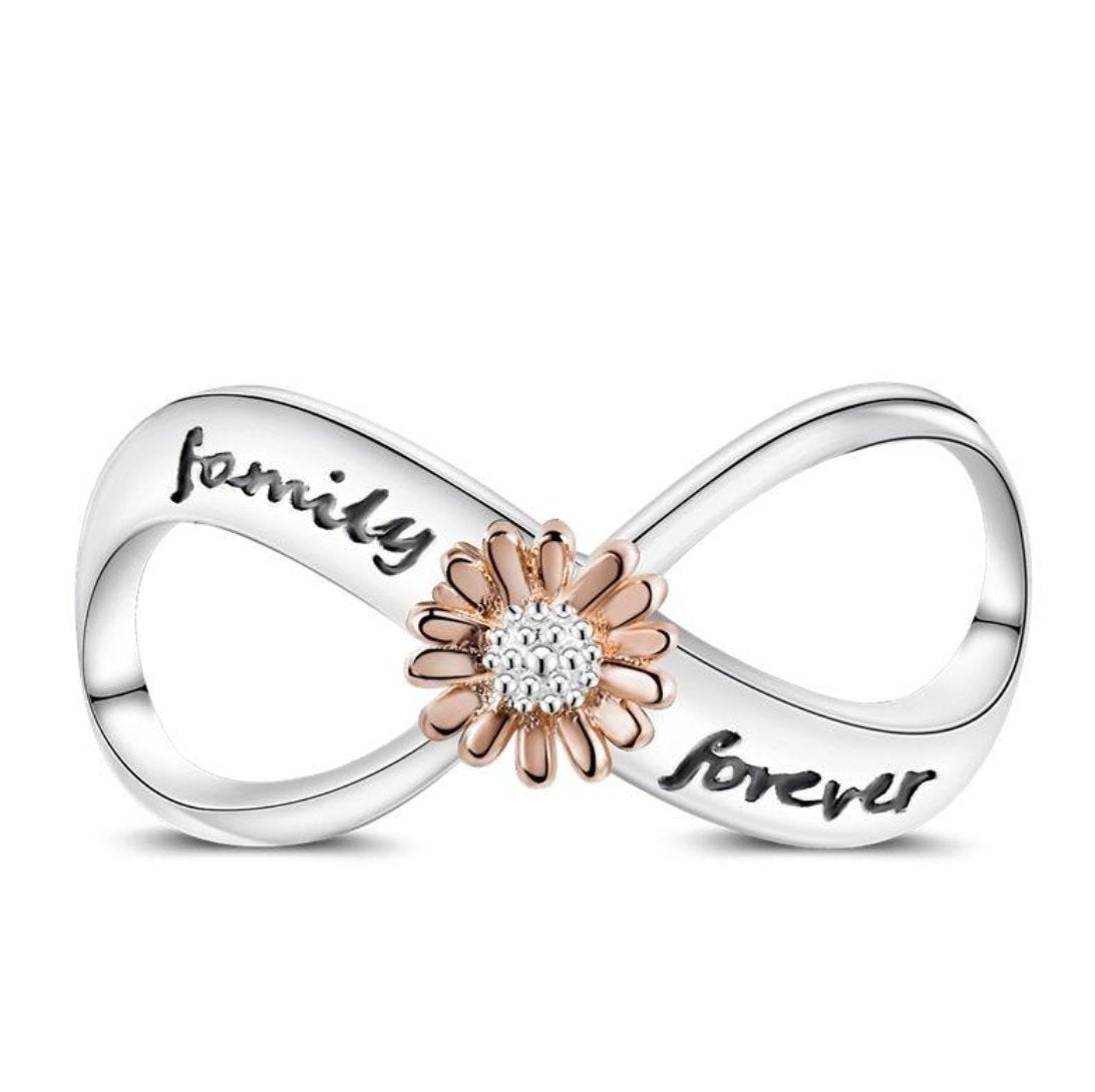 Family Forever Silver Charm
