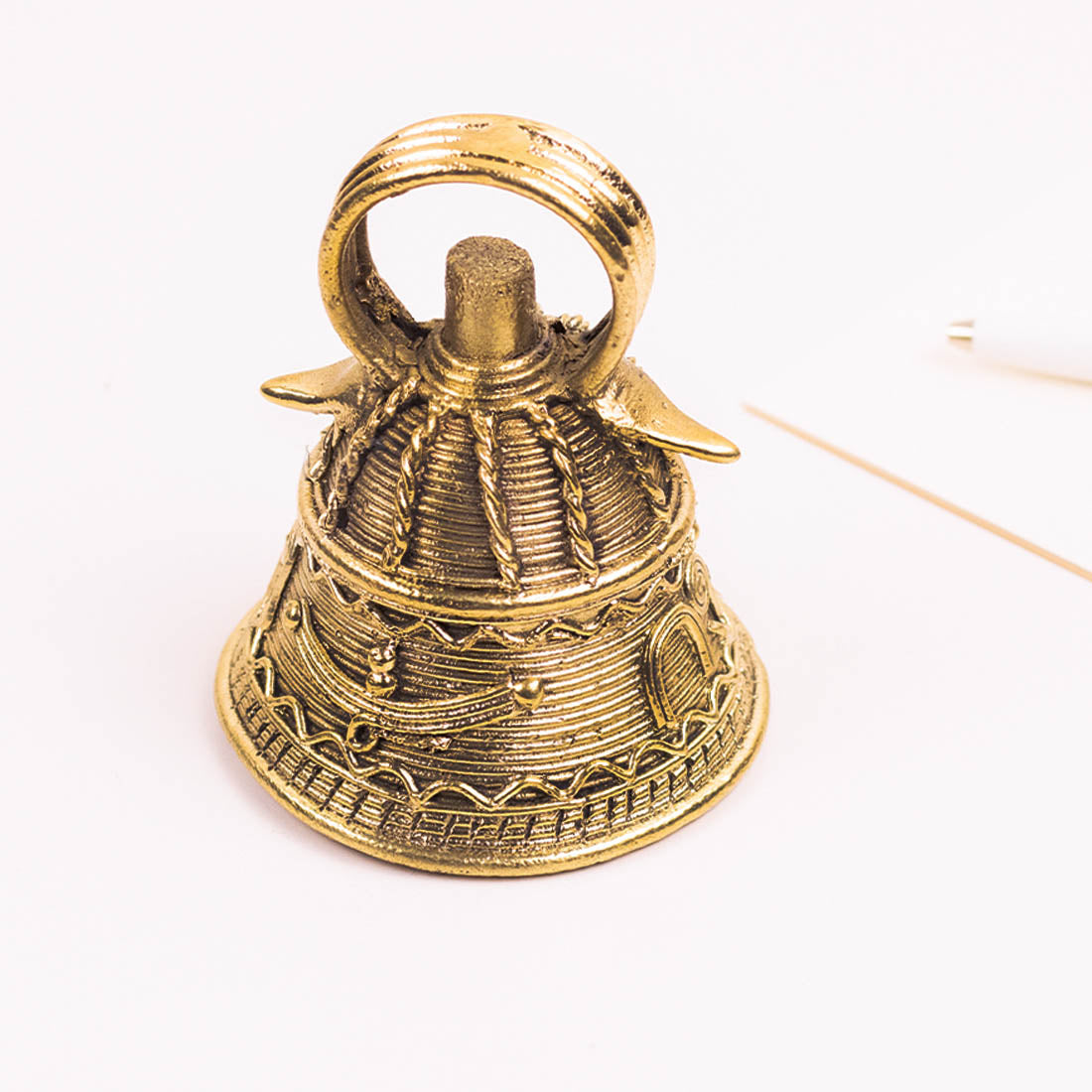 Golden Bell Brass Figure in Dhokra Art