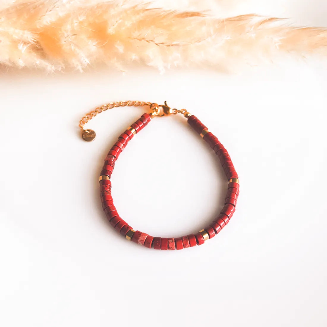 Crimson Roter Jasper Armband
