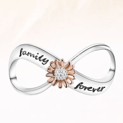 Family Forever Silver Charm