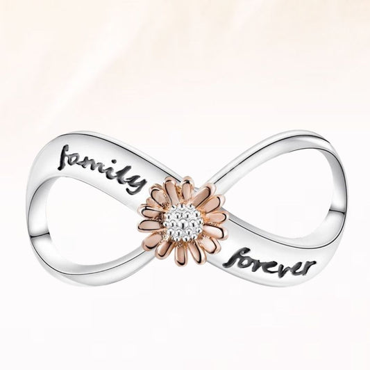 Family Forever Silver Charm