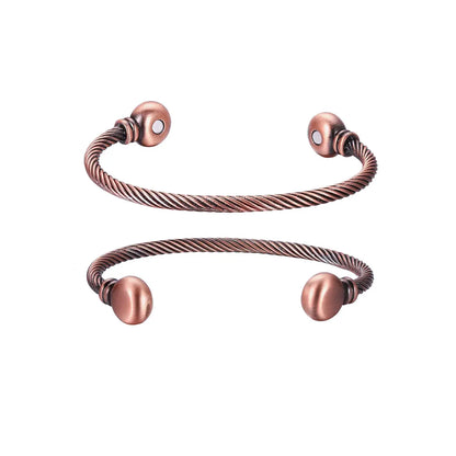 Magnetic Twist copper bracelet with magnets