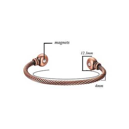 Magnetic Twist copper bracelet with magnets