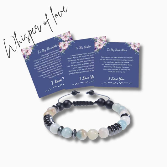 Morse code Inspirational crystal bracelets