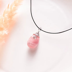 Rose Quartz Drop Anhängsel