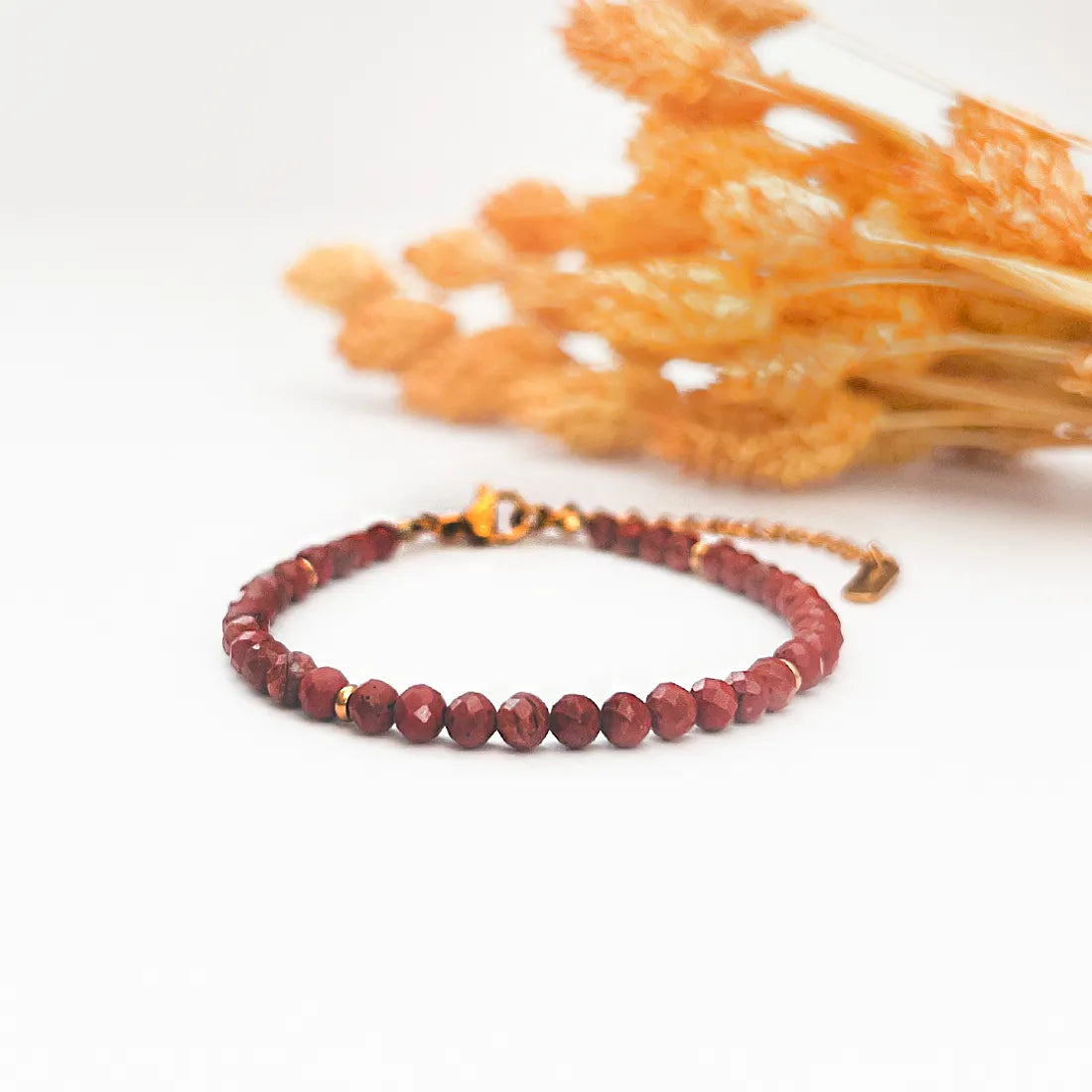 Timeless Rotes Jasper Facettenarmband