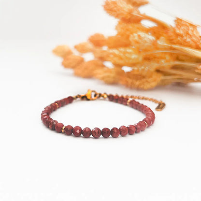 Timeless Rotes Jasper Facettenarmband
